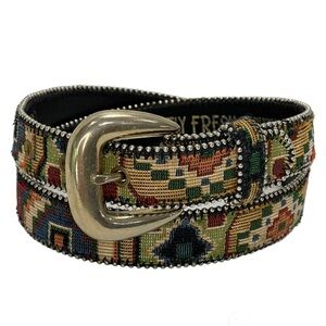 VTG Absolutely Fresh Belt Southwest Aztec Tribal Tapestry Geometric Boho Size S